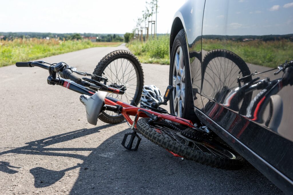 Close Up Of A Children 039 S Bicycle Accident On The Street